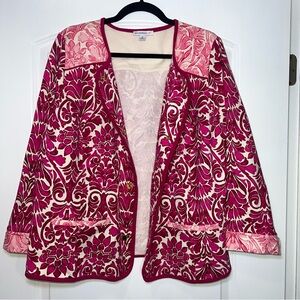Isaac Mizrahi Live Women's Colorful Feminine Office Casual Jacket Blazer Size XL